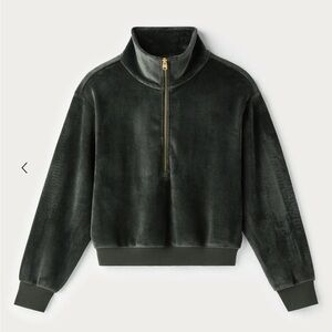 BNWT Rhone Plush 1/2 Zip - Dark Moss